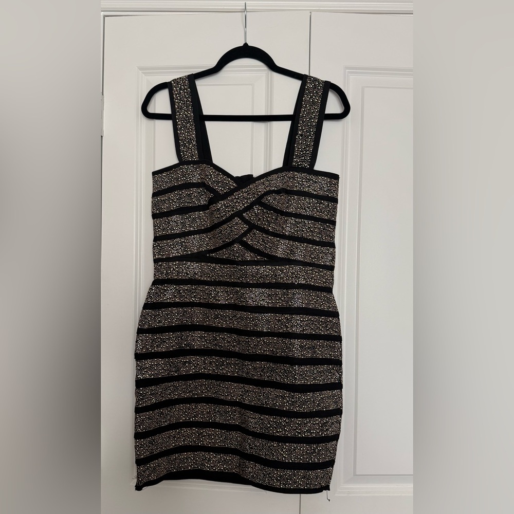 Elegant Black and Gold Dress